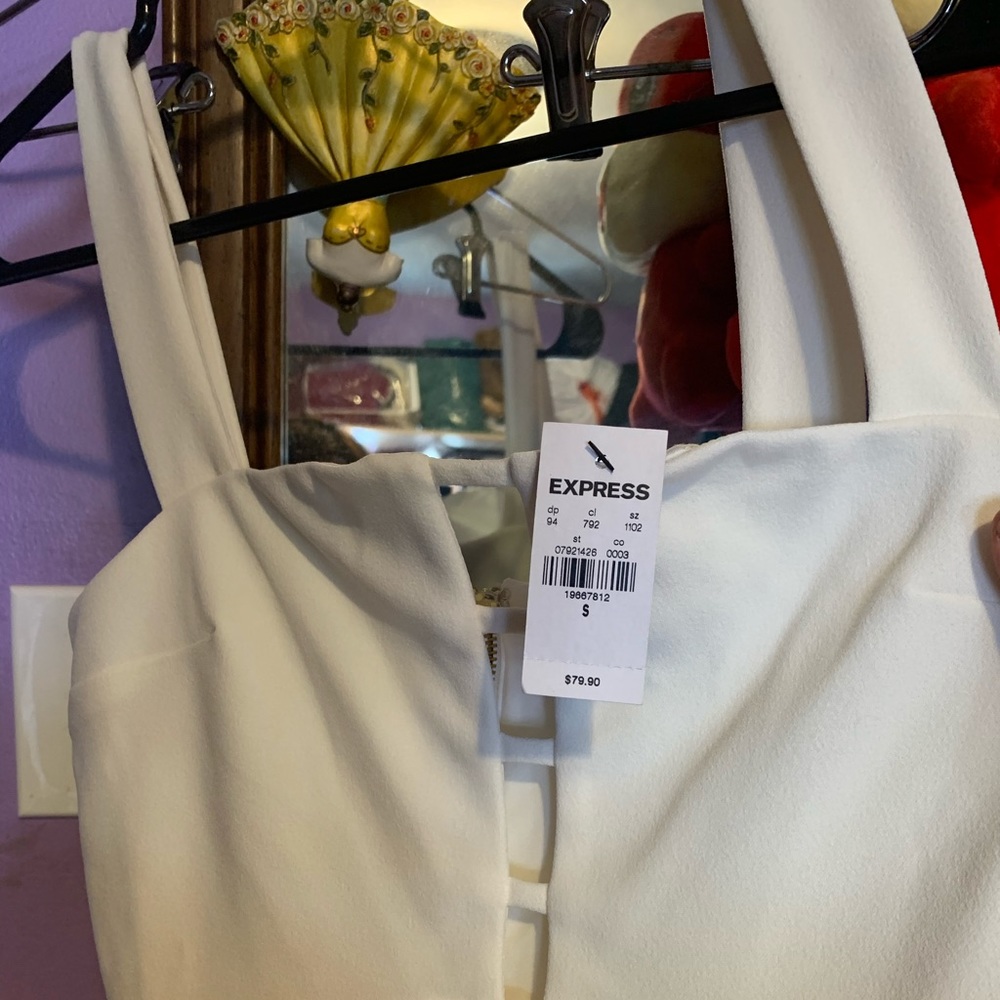 Express pure white mini dress